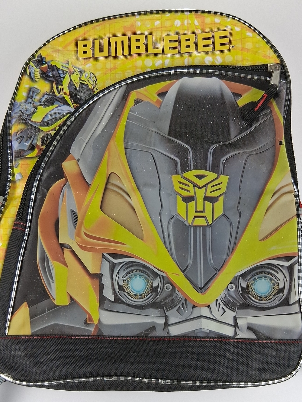 Boys Transformers Backpack Bumblebee Red Black Gray Elementary 2 Compartments - Picture 8 of 16